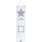 Mobile Preview: Kinder Messlatte Sterne grau JaBaDaBaDo R16013 Personalisiert mit Name & Geburtstag